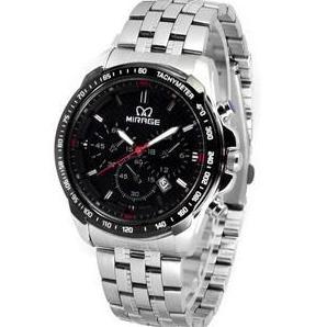 Sedia Mirage Watch - Jam Tangan Analog Pria Original Silver Sporty Original Anti Air 8535 / 8883 M |
