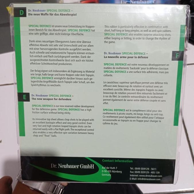 KARET TENIS MEJA DR NEUBAUER SPECIAL DEFENSE ORIGINAL Murah Berkualitas