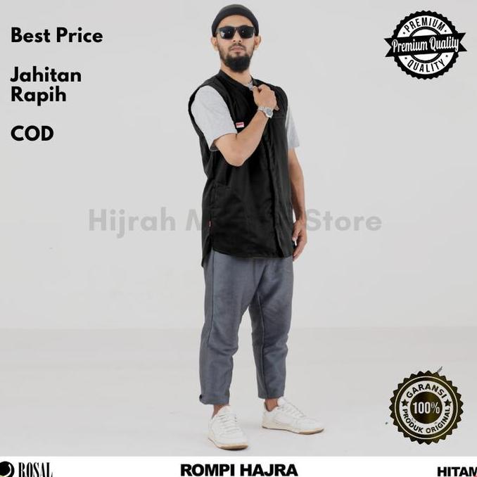 New | Baju Muslim Pria Rompi Sholat Kargo Rosal Koko Kurta Pakistan Seragam Haji Umroh Praktis | Ter