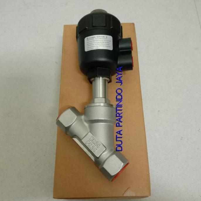 Angel / Angle Seat Valve Stainless 316 3/4 inchi PN 25 DN 20 ready