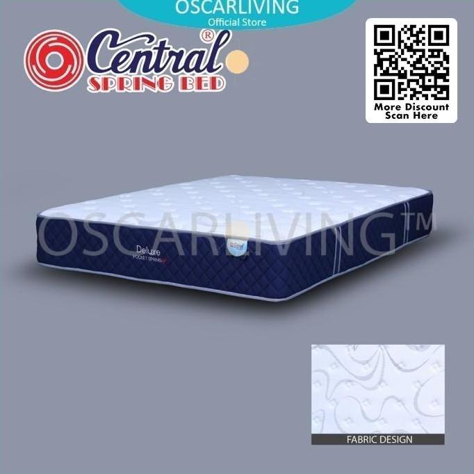 Central - Kasur Springbed Deluxe Pocket Spring Putih 140X200