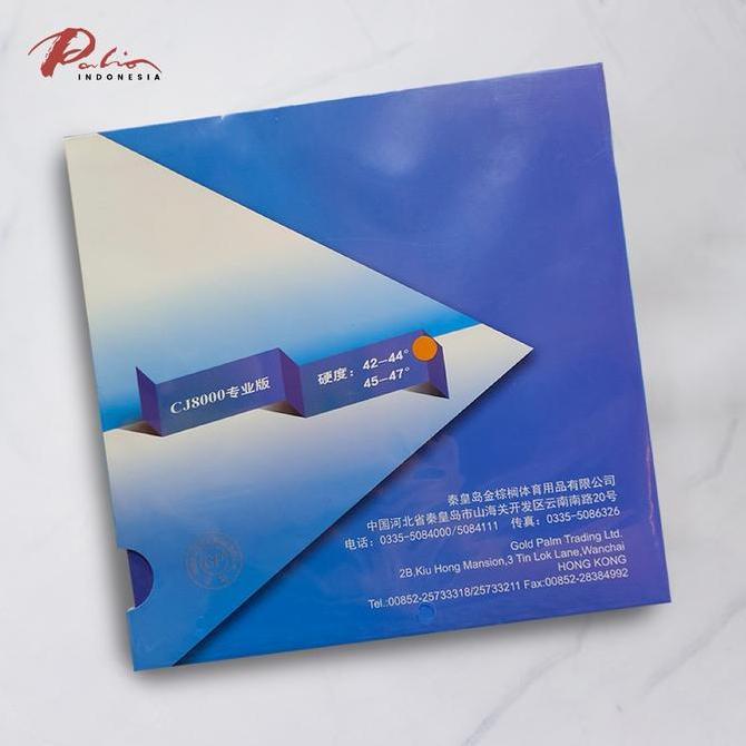 Karet Bat Tenis Meja Pingpong Palio CJ8000 Provincial Blue Sponge Murah Berkualitas