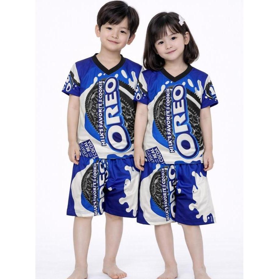 Setelan baju anak cowok dan anak cewek untuk usia 1-12 tahun/Setelan jersey anak/bahan milano dryfit