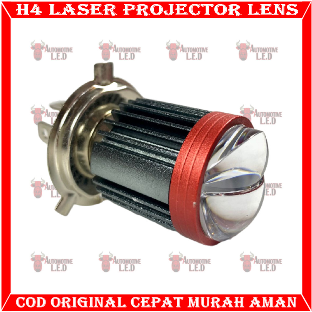 Original H4 Laser Hyper Lampu Led Motor H4 Laser 2 Warna | Led H4 Laser Motor Universal | Bohlam Led
