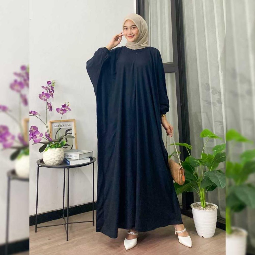 best sale kaftan polos - kaftan polos rayon premium jumbo maksi busui lengan panjang kaftan lebaran 