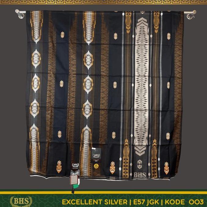 Spesial Sarung Bhs Excellent Silver Motif E57 Jgk Jacquard Gunung Karakatau Bahan Mercerized Cotton 