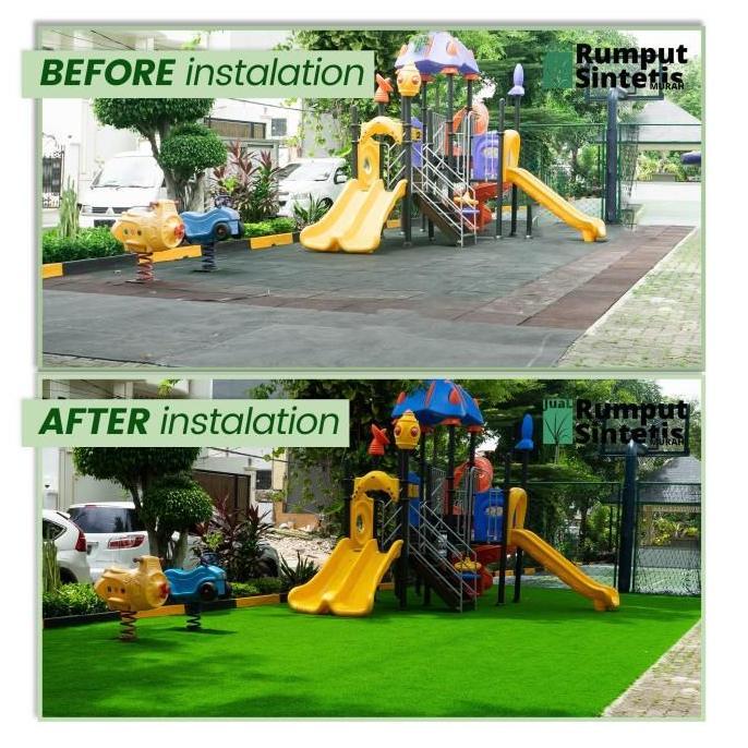 Karpet Rumput Sintetis, Rumput Palsu, Rumput Jepang 3cm