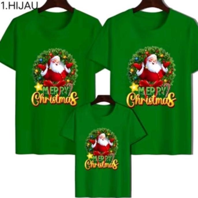 AI54 >> kaos natal /baju natal /2025 /unisex /couple/merry christmast Keluarga Atasan Wanita Dewasa 