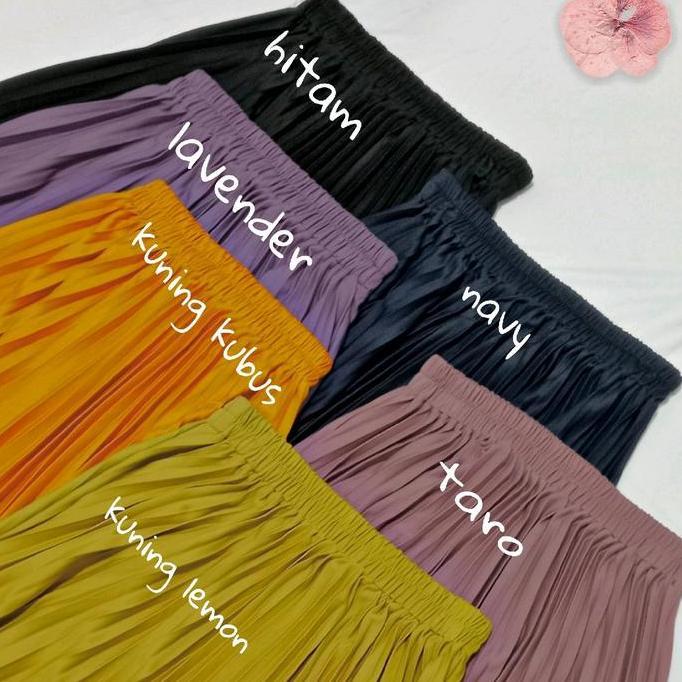 ROK PLISKET DEWASA PREMIUM Bawahan Wanita Tebal Maxi skirt full karet FASHION MUSLIM Hyget Super Mod