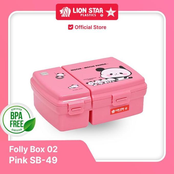 Sedia Lion Star Kitchenware Tempat Makan Plastik / Kotak Snack Kotak Bekal Mochi-Mochi Panda Folly B