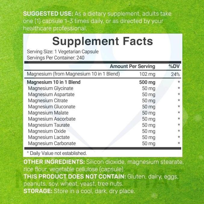Clearx- DealSupplementMagnesium10In1Complex500Mg