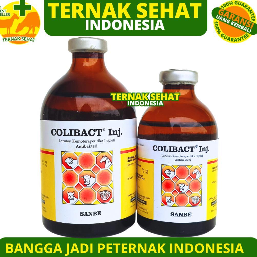 COLIBACT INJ 50ML COLIBACT INJ 100ML SANBE - Obat Hewan Antibakteri Pencernaan Ternak Sapi Kambing