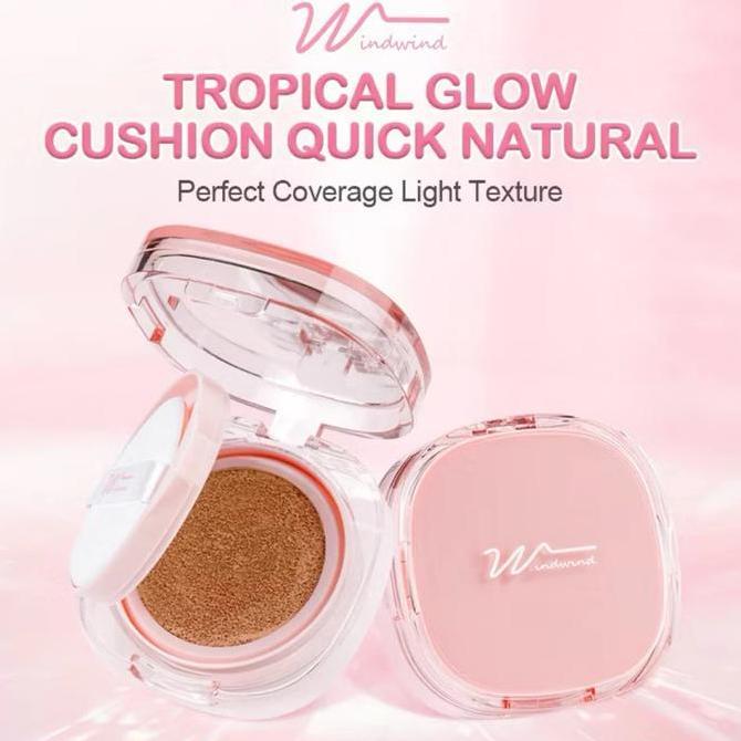 Lansungkirim- Windwind Soft Nude Sense Cushion Compact Concealer Pengontrol Minyak Bb Cream Alas Bed
