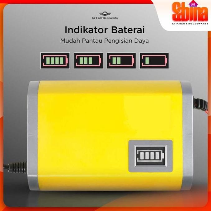 REGENLY Charger Aki Accu Portable Motor Mobil Battery 6A 12V EU Plug 20-80Ah