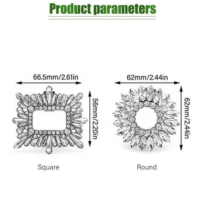 YOXLY Aksesoris Sepatu Klip Permata Bisa Dilepas - Hiasan Jepit Sepatu Wanita untuk High Heel, Pesta