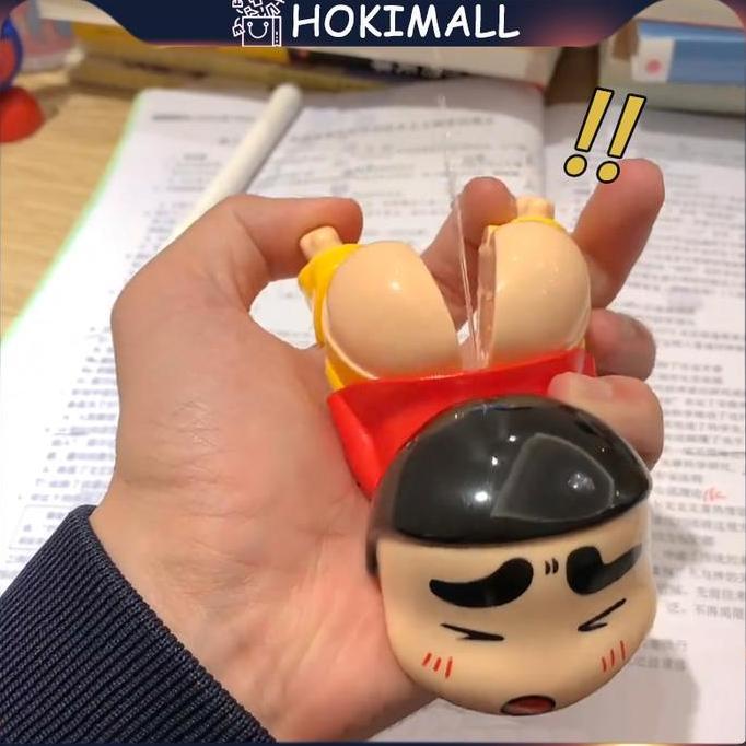 WOVLO Pistol Air Mainan Anak-anak Semprotan Crayon Shinchan Air Pistol Air Semburan Air Semi Otomati