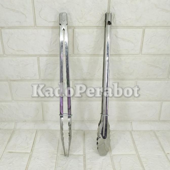 capitan food clip stainless steel 40cm - capitan panjang jumbo bbq