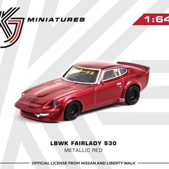 Promo KJ64003R KJ MINIATURES 1/64 LBWK Nissan FairLady S30 Metallic Red Diskon