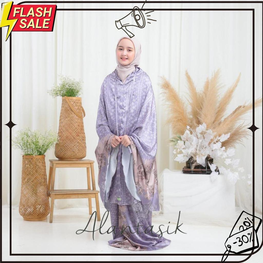 Mukena Anak 2 In 1  Armani Satin Silk  Motif Cantik Sd Kisaran 8,9,10,11,12,13 14 15 Tahun Termurah