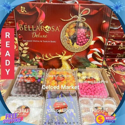 Kue Kering Natal Bellarosa Deluxe Isi 6 Macam Kue Snack Coklat | Hampers Kado Parcel Gift Hadiah Nat