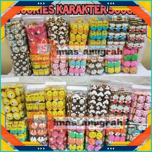 Cookies Karakter 500Gr/ Kukis Karakter/ Kue Lebaran / Cookies Murah Diskon 50%