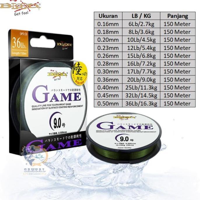 Senar Pancing Halus Dan Kuat Blood-X Game 150M / Benang Pancing Blood-X Game Allshop