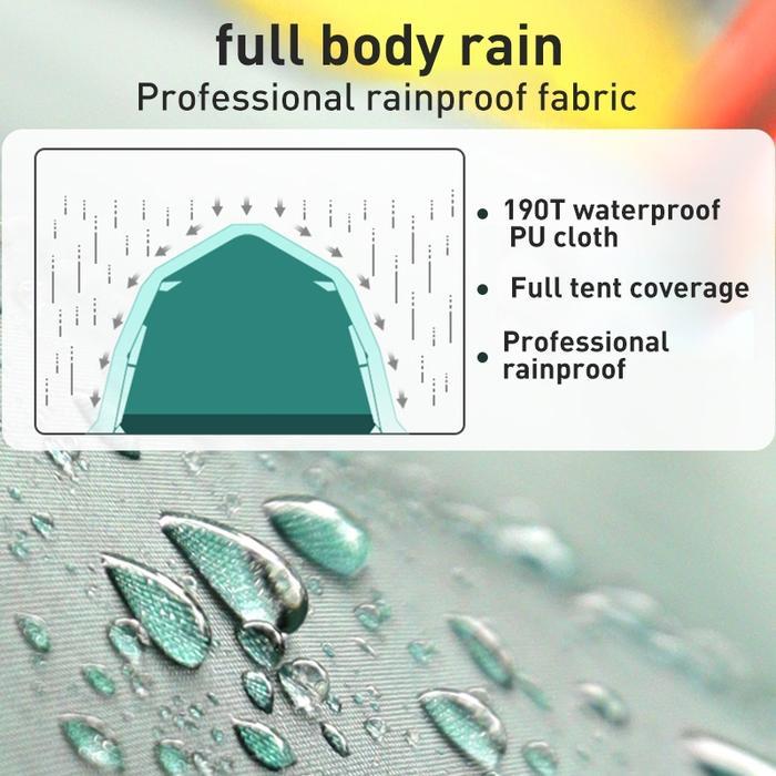 Tenda Camping Lipat Portable Kapasitas 4-6 Orang Tenda Camping Otomatis Tenda Outdoor Waterproof Ant