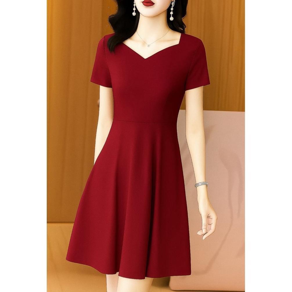 Best Deals Calista Dress Pesta Kondangan Scuba Premium Flare