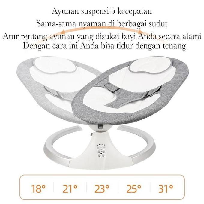 FLYBB Ayunan Bayi Otomatis Elektrik Baby Swings kursi bergoyang