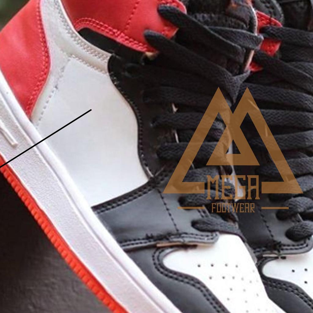 Sepatu Casual Sneakers Pria Sepatu Santai Sepatu Sekolah Kerja Kantor Sepatu Basket Merah Putih Hita