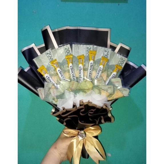 BUCKET UANG ASLI TERMURAH FREE CHOCOLATOS/HADIAH/GURU/ULTAH DLL