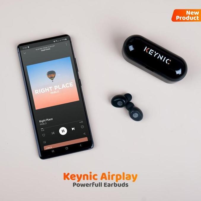 Keynic AIRPLAY Powerfull Earbuds bluetooth with mini Power Bank