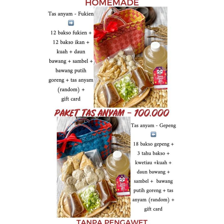 HAMPERS TAS ANYAM BAKSO GEPENG / MALANG / IKAN FUKIEN PAKET IMLEK CNY