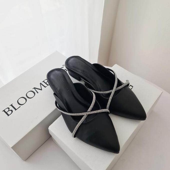 DN11 >> - Bloomberg - Sandal Hak Mules Big Size Jumbo - Hak 3 cm - BIG SIZE JUMBO - BS Pernik Mules 