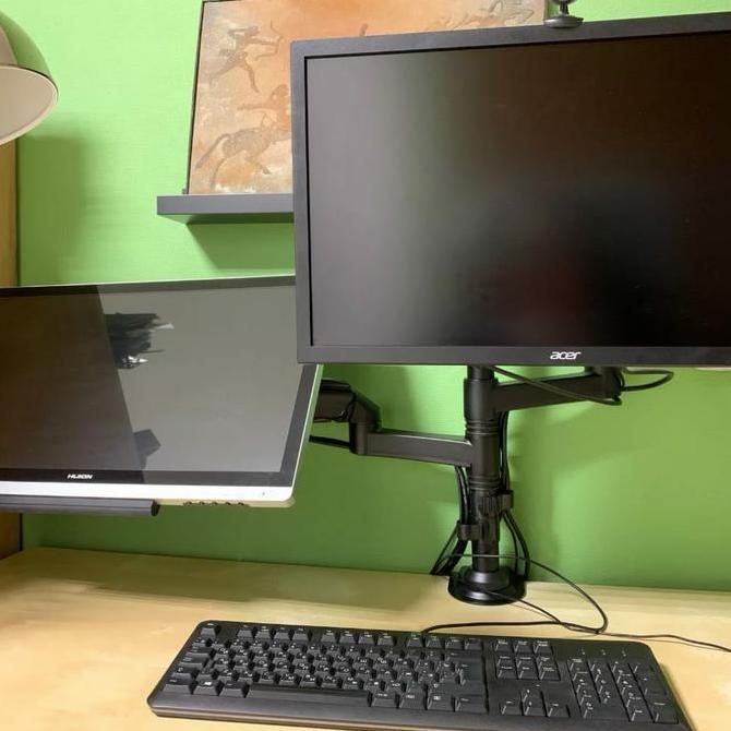 TERLARIS - Bracket Monitor bracket dual monitor Bracket monitor 2 led display 27"
