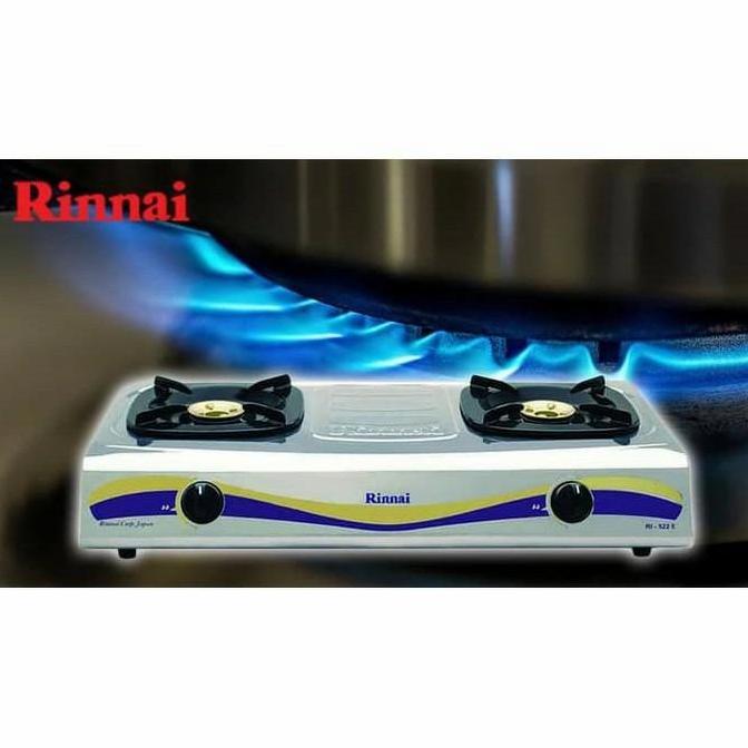Rinnai Kompor Gas Stainless 2 Tungku Ri-522E Silver