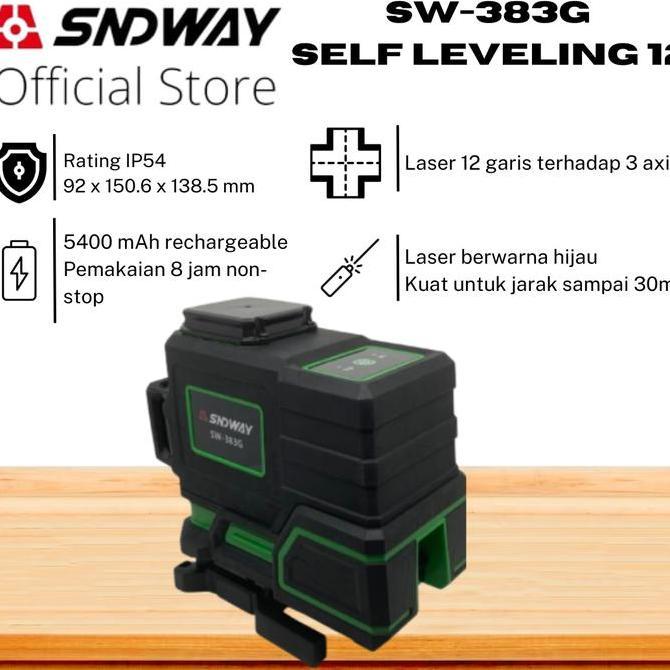 OISHION SNDWAY Self Leveling Laser 12 Lines 3 Axis SW-383G Laser Hijau Green 3D Laser