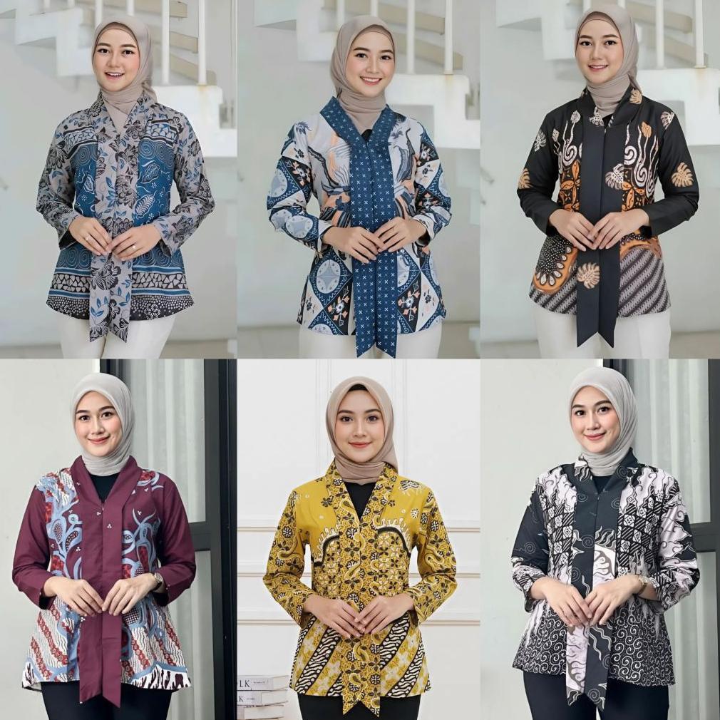 Discount Blouse Atasan Batik Wanita Blus Batik Blarak Pancal