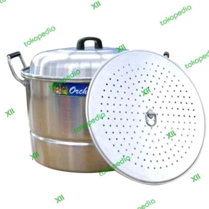 Orchid 40 Aluminium Steamer Pot 40 Cm Panci Kukusan Dandang Langseng