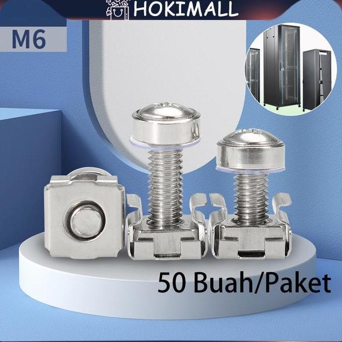 NOXAZA Baut Dan Mur Hard Case/Mur Baut Hardcase/Mur Baut Lis Besi Lubang Rak