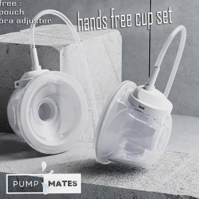 Pump Mates Handsfree Cup Set Double Pump - Collection Cup Handsfree Double Untuk Pompa Asi Accessori