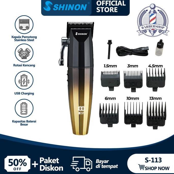 SHINON S-113 Hair Clipper Alat Pangkas Rambut Original Alat Potong Rambut Kliper Bergas Rambut Elekt