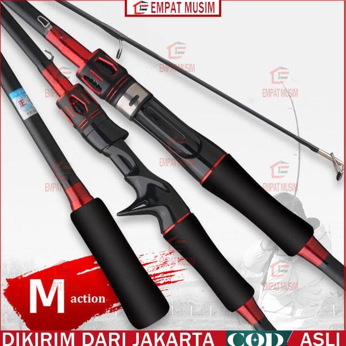 DAIWA Joran pancing Carbon Joran Baitcasting Portabel Joran spinning Joran Pancing Putar Umpan Karbo
