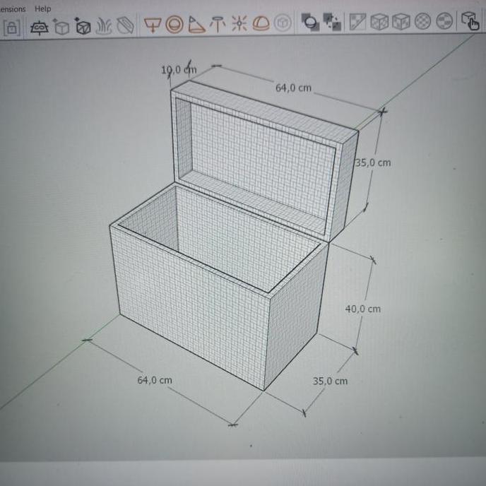 keranjang rotan tutup box besar KAR