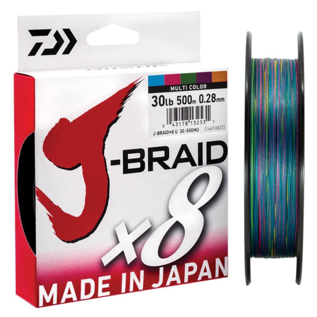 Benang PE Daiwa J-Braid X8 | 300M | Multycolor | PE 2 | PE 2.5 | PE 3 | PE 4