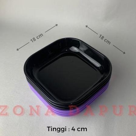 6 Pcs Piring Persegi El Dalam 18 Cm 7 Inch Piring Semi Melamine Dinnerware Piring Plastik Tebal Dinn