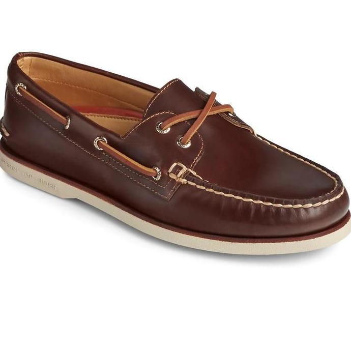 Sperry Gold Cup Orleans Leather Authentic Original Musim panas Musim panas Round Toe Round Toe Round