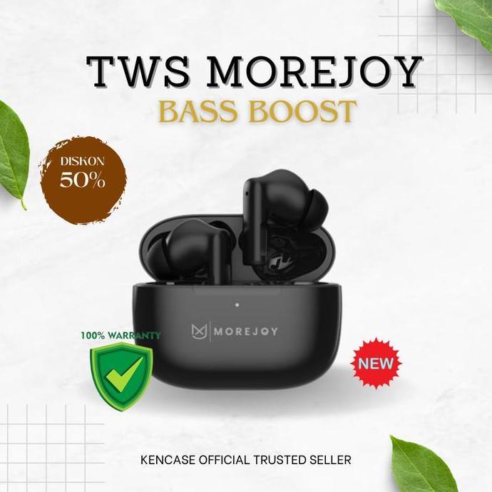 TWS MoreJoy Bass Boost Suara Bass Kuat Koneksi Nirkabel Terbaik