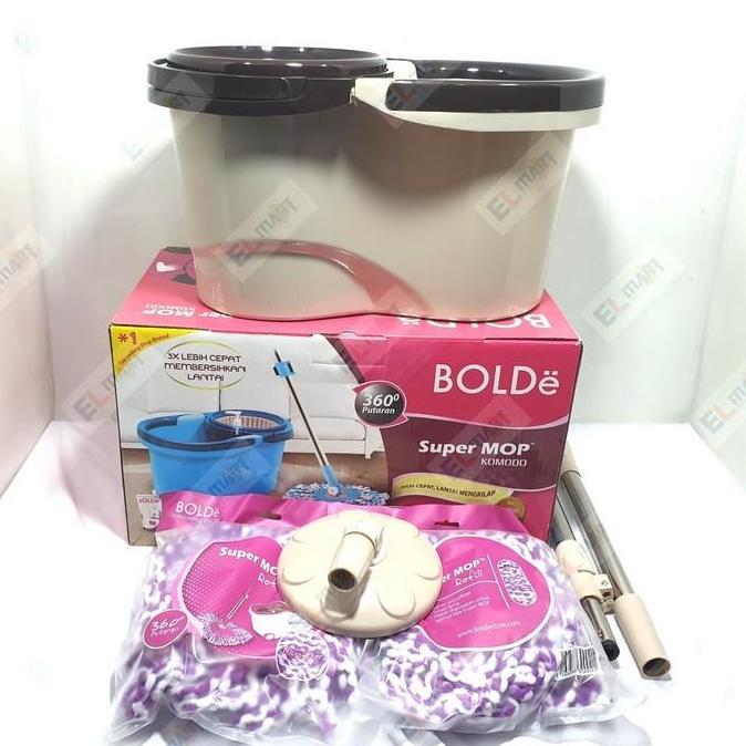 Bolde Super Mop Komodo 6 Liter Spin Mop Pengering Bisa Dilepas 6L