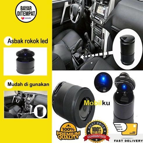 HOT DEALS [BISA COD] Asbak Roko Mobil Mewah Portable Asbak Rokok LED Unik Model Tabung Untuk mobil